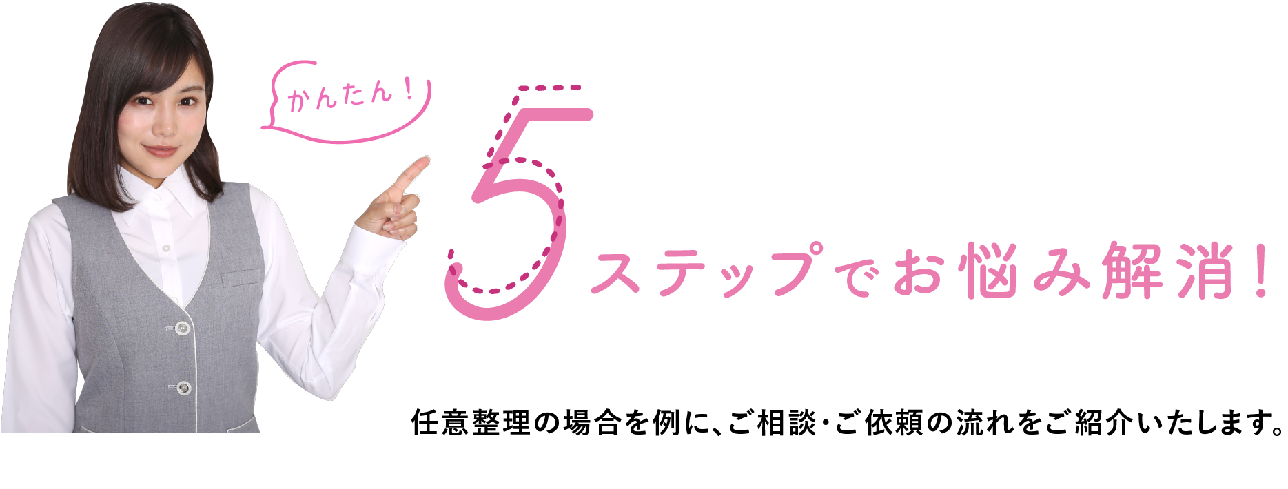 かんたん！5ステップでお悩み解消！